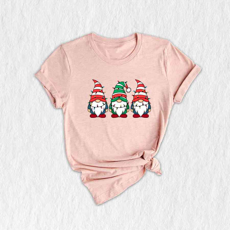 Christmas Gnome Shirt, Cute Gnomes Shirts, Christmas Lights Shirts, Merry Family Shirt, Funny Gnome with Lights Shirt