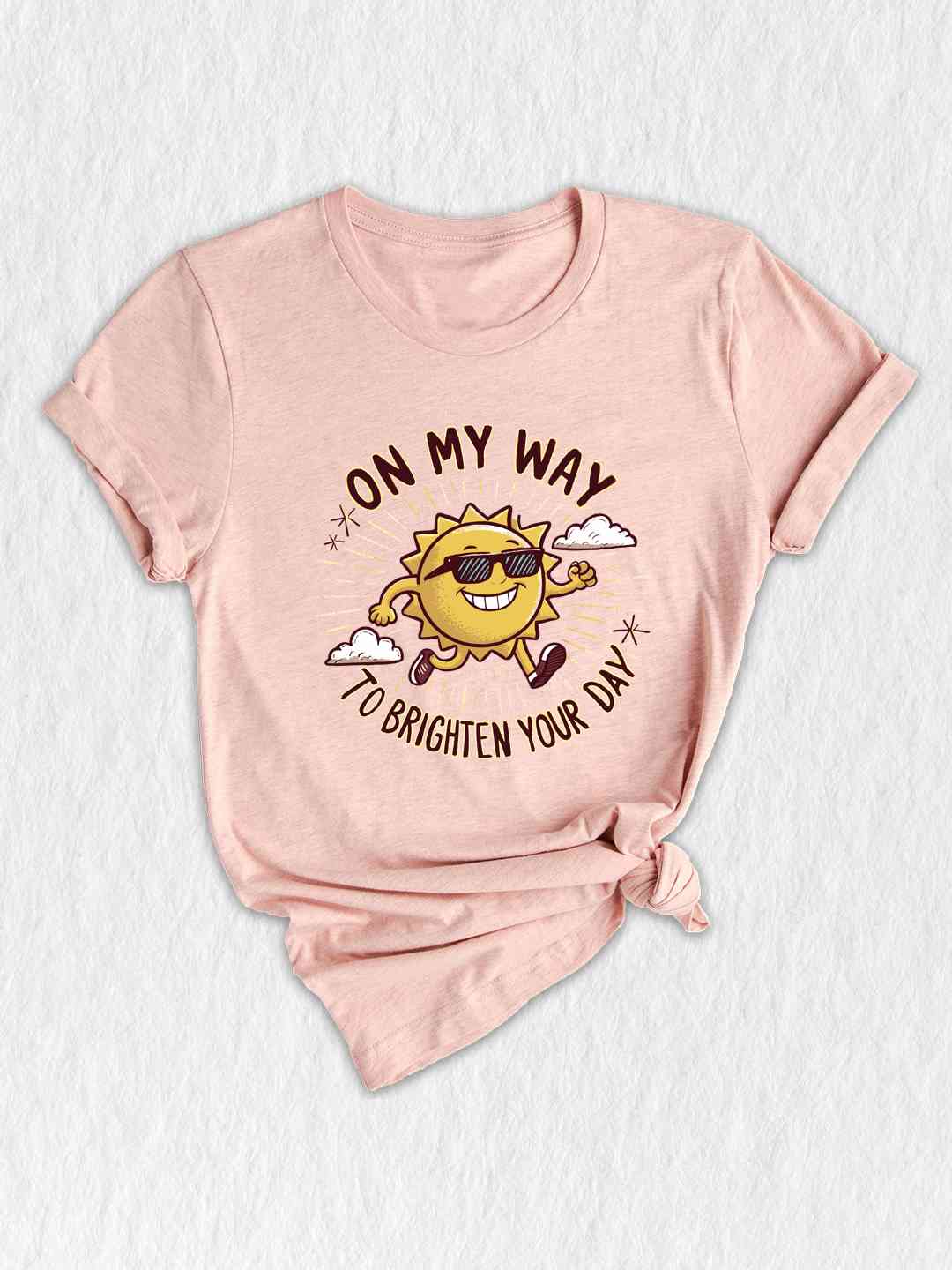 On My Way To Brighten Your Day Shirt, Cute Sun Shirt, Good Vibes Shirt, Positivity Kids Shirt, Sunshine Shirt, Funny Sun Shirt