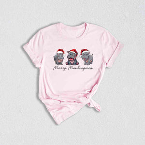 Merry Moodengmas Shirt, Moo Deng Christmas Shirt, Cute Moo Deng Hippo Shirt, Ugly Christmas Shirt, Bouncy Pig Xmas Shirt, Animal Lovers Gift