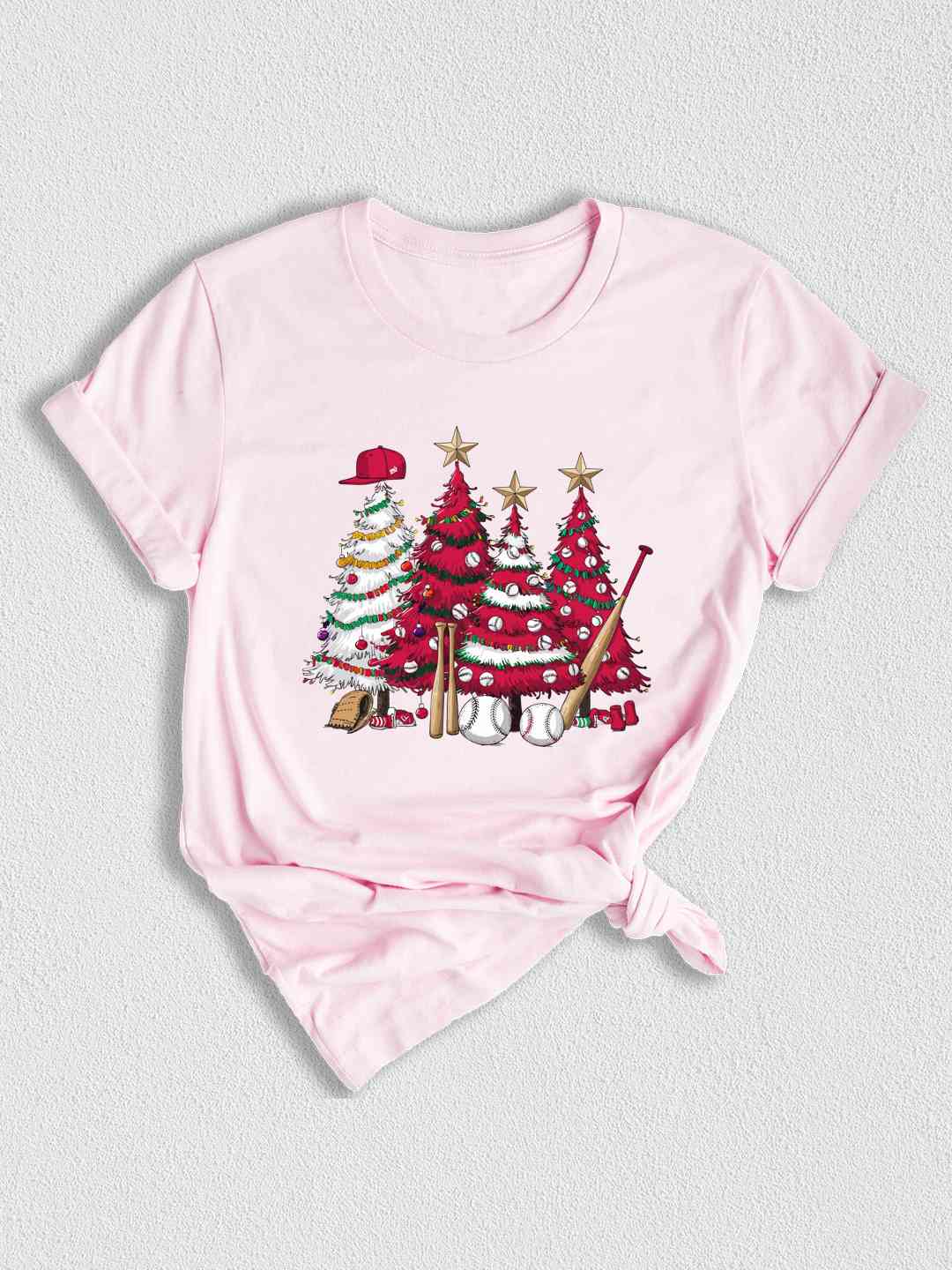 Baseball Xmas Trees Tee, Baseball Lover Gift, Christmas Tree Shirt, Baseball Christmas Trees, Baseball Tree T-shirt, Boy Christmas Shirt