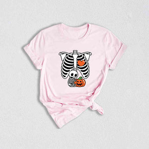 Skeleton Baby Shirt, Halloween Maternity Shirt, Skeleton Maternity Shirt, Baby Announcement Shirt, Pregnancy Reveal Shirt, New Mom Shirt