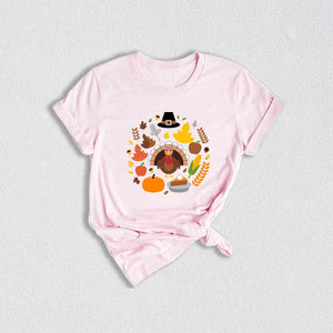 Thanksgiving Doodles Shirt, Pumpkin Leaves Shirt, Turkey Day Shirt, Thanksgiving Shirt, Peace Sign Shirt, Turkey Shirt, Funny Fall Shirt