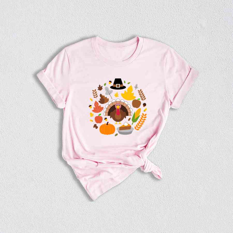 Thanksgiving Doodles Shirt, Pumpkin Leaves Shirt, Turkey Day Shirt, Thanksgiving Shirt, Peace Sign Shirt, Turkey Shirt, Funny Fall Shirt