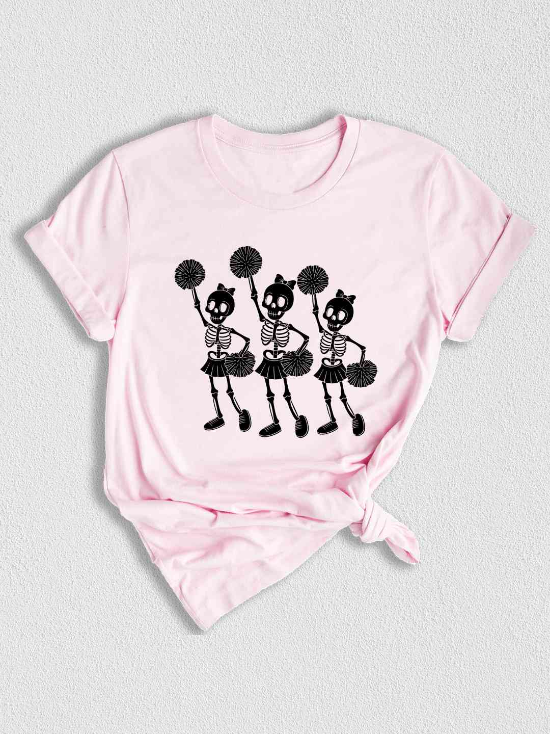 Cheerleader Skeletons Shirt, Cheer Shirt, Halloween Shirt, Spooky Season Shirt, Trendy Halloween Shirt, Cheerleading Shirt, Cheer Mom Shirt