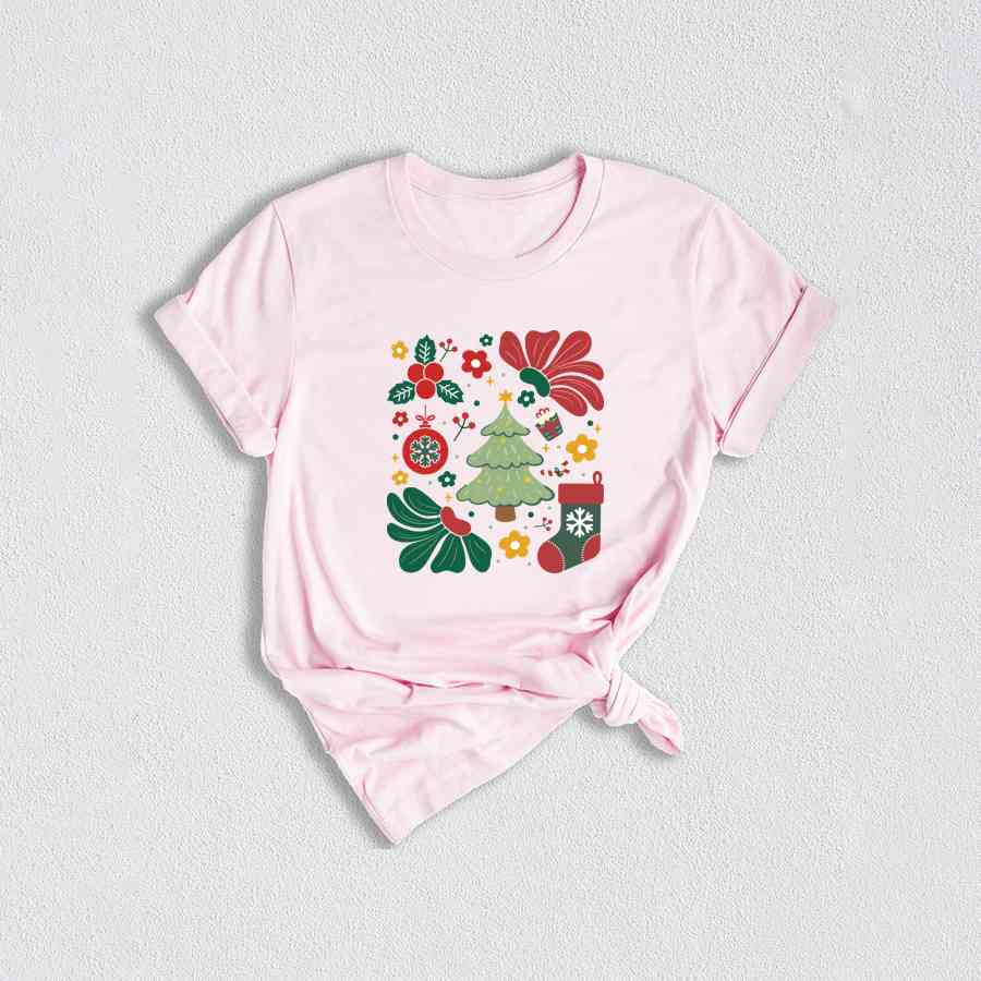 Boho Christmas Shirt, Christmas Tree Shirt, Cute Christmas Shirt, Retro Christmas Shirt, Christmas Gift, Christmas Gift Shirt, Xmas Shirt