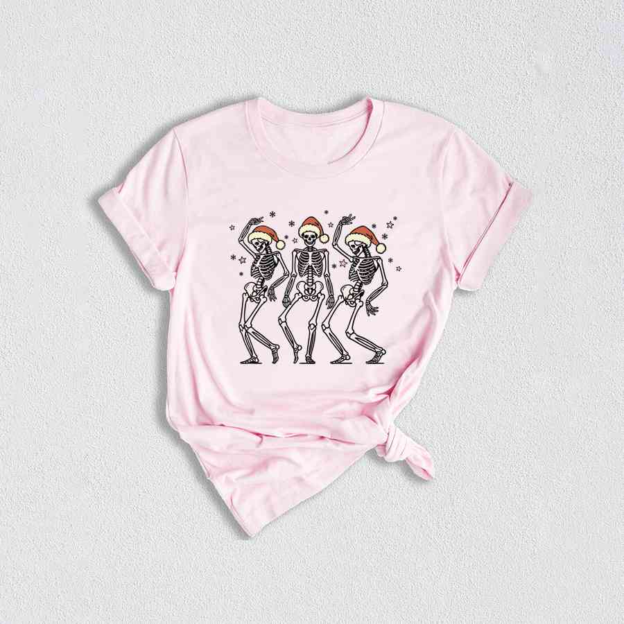 Christmas Dancing Skeletons T-Shirt, Christmas Lights Shirt, Christmas Tee, Holiday Gifts, New Year Shirt