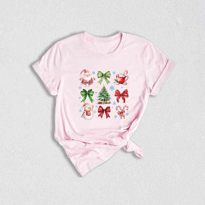 Christmas Coquette Bow Shirt, Christmas Tree Shirt, Christmas Shirt, Gingerbread Cookies Christmas Shirt, Christmas Gift Shirt, Bow Shirt