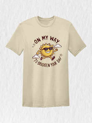 On My Way To Brighten Your Day Shirt, Cute Sun Shirt, Good Vibes Shirt, Positivity Kids Shirt, Sunshine Shirt, Funny Sun Shirt