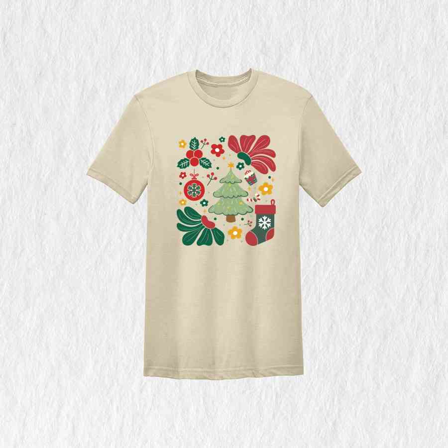 Boho Christmas Shirt, Christmas Tree Shirt, Cute Christmas Shirt, Retro Christmas Shirt, Christmas Gift, Christmas Gift Shirt, Xmas Shirt