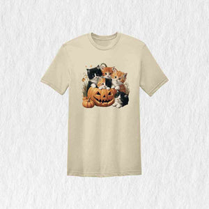 Vintage 90s Cat Halloween Shirt, Retro Halloween Shirt, Spooky Season Tee, Pumpkin Shirt, Halloween Shirt, Vintage Halloween Shirt