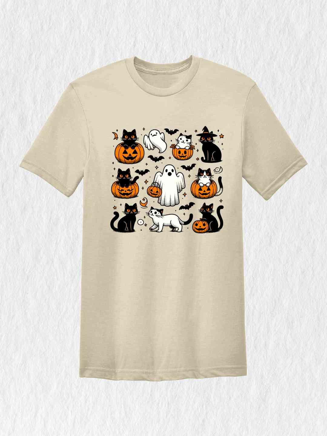 Halloween Ghost Cats Shirt, Cute Cat Shirt, Womens Halloween Shirt, Cute Fall Shirt, Spooky Season Shirt, Gift For Halloween