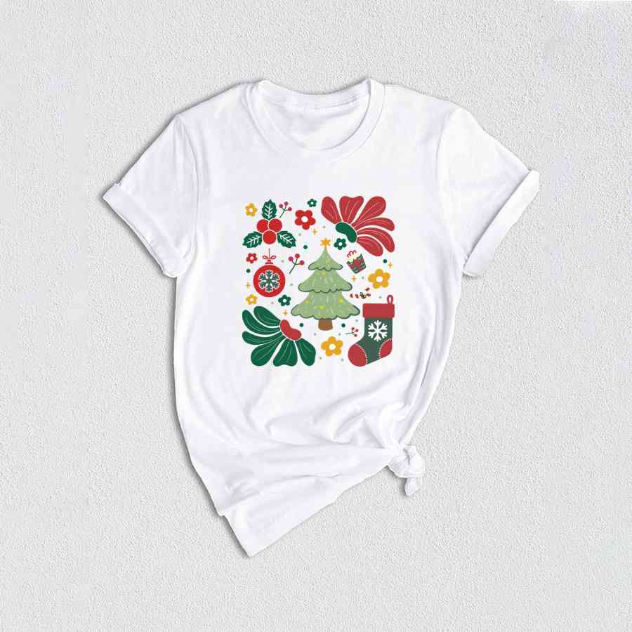 Boho Christmas Shirt, Christmas Tree Shirt, Cute Christmas Shirt, Retro Christmas Shirt, Christmas Gift, Christmas Gift Shirt, Xmas Shirt