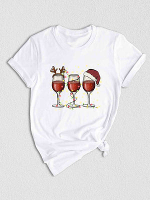 Wine Glasses Santa Hat Christmas Shirt, Santa Christmas Tee, Funny Christmas Shirt, Christmas Gift, Xmas Shirt