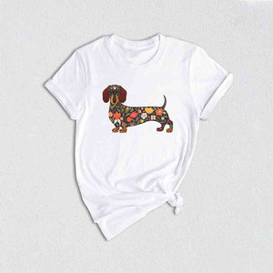 Floral Dachshund Shirt, Cute Dog Shirt, Funny Dog Shirt, Dog Mama Shirt, Dachshund Shirt, Cute Dachshund Shirt, Dachshund Lover Gift