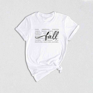 Fall Words Shirt, Fall Shirt, Autumn Shirt, Hello Fall Shirt, Thanksgiving Gift, Women's Fall Tees, Fall Season Shirt