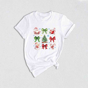 Christmas Coquette Bow Shirt, Christmas Tree Shirt, Christmas Shirt, Gingerbread Cookies Christmas Shirt, Christmas Gift Shirt, Bow Shirt