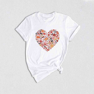 Fall Heart Shirt, Fall Season Shirt, Fall Shirt, Pumpkin Heart Shirt, Thanksgiving Shirt, Pumpkin Patch Shirt, Fall Leaves Tee