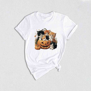 Vintage 90s Cat Halloween Shirt, Retro Halloween Shirt, Spooky Season Tee, Pumpkin Shirt, Halloween Shirt, Vintage Halloween Shirt