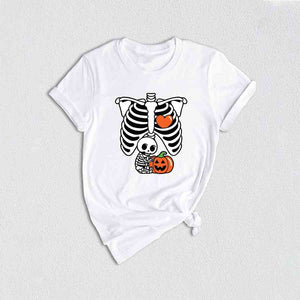 Skeleton Baby Shirt, Halloween Maternity Shirt, Skeleton Maternity Shirt, Baby Announcement Shirt, Pregnancy Reveal Shirt, New Mom Shirt