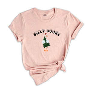 Silly Goose Christmas Tee, Funny Holiday Shirt, Festive Goose T-shirt, Gag Gift for Animal Lovers