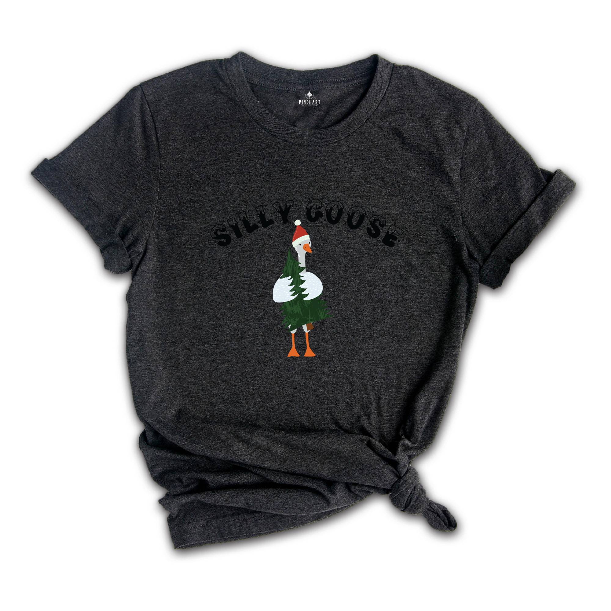 Silly Goose Christmas Tee, Funny Holiday Shirt, Festive Goose T-shirt, Gag Gift for Animal Lovers