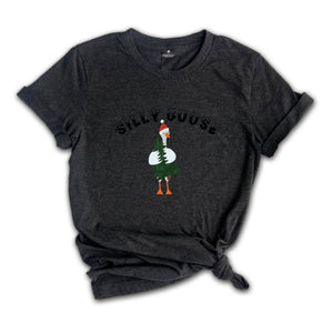 Silly Goose Christmas Tee, Funny Holiday Shirt, Festive Goose T-shirt, Gag Gift for Animal Lovers