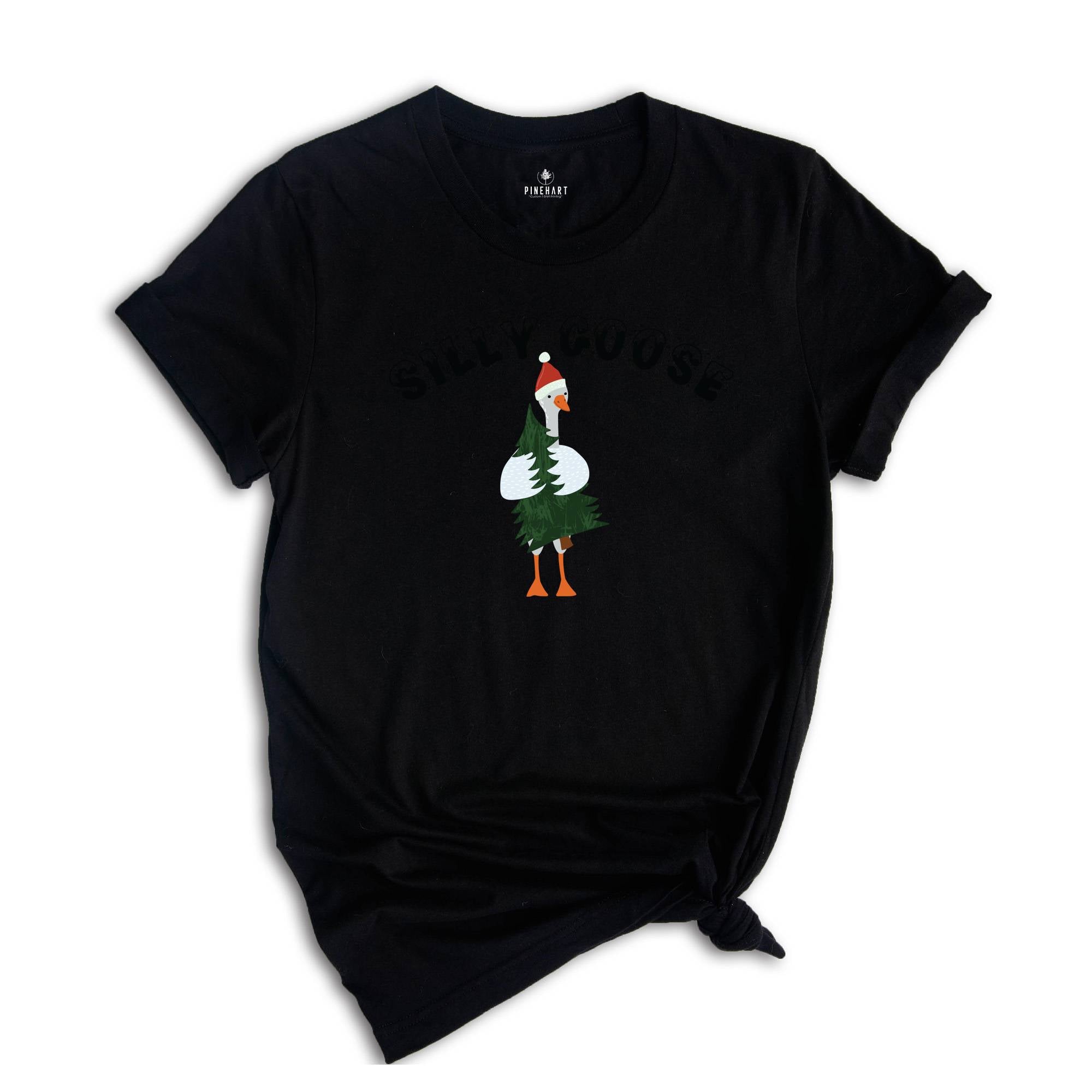 Silly Goose Christmas Tee, Funny Holiday Shirt, Festive Goose T-shirt, Gag Gift for Animal Lovers