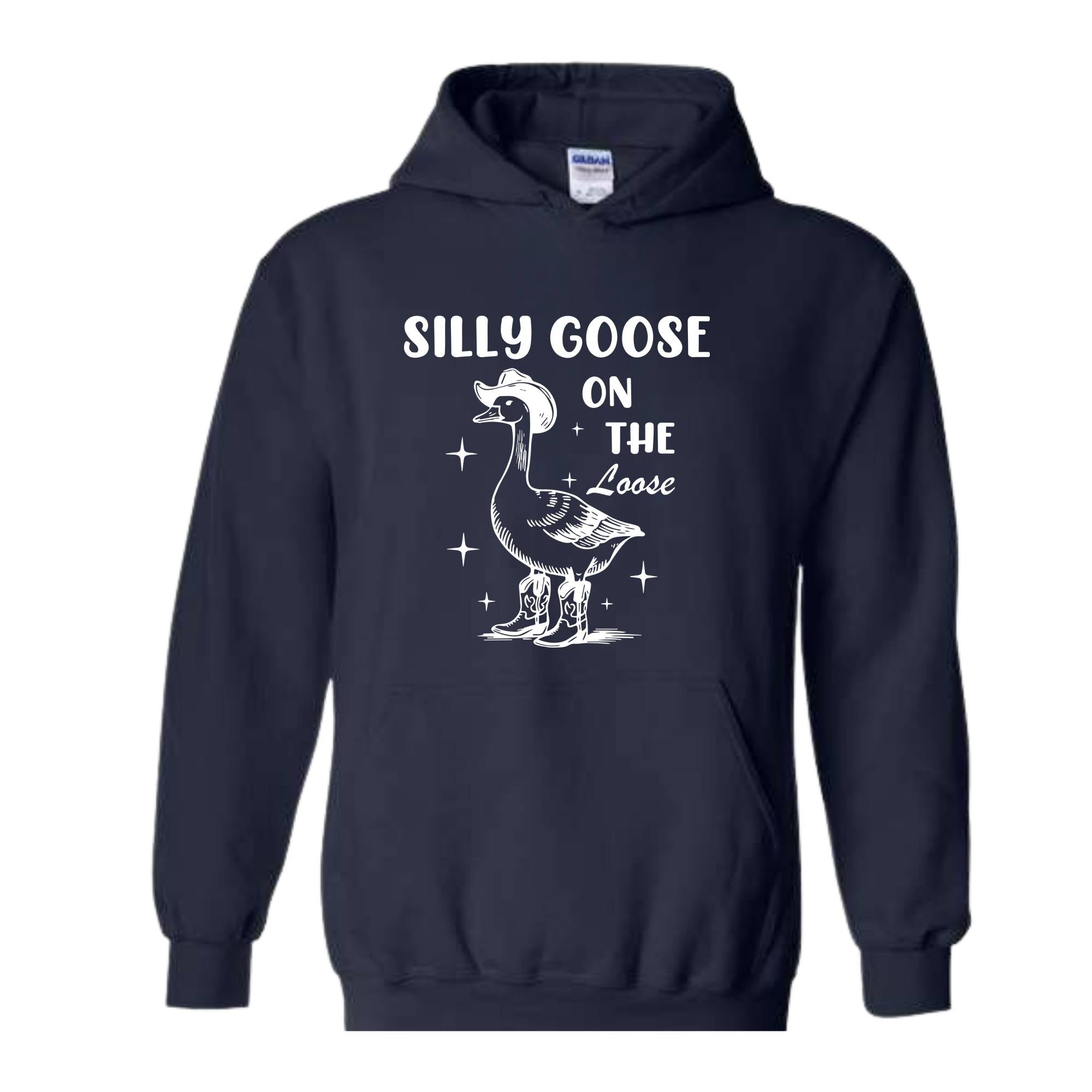 Silly Goose On The Loose Sweatshirt, Silly Goose Hoodie, Funny Goose Hoodie, Animal Lovers Hoodie, Funny Mom Hoodie, 90s Mom Hoodie
