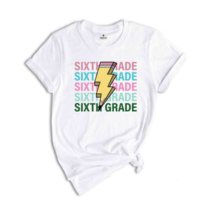 Sixth Grade Pencil Shirt, Pencil Bolt Shirt, Retro Shirt, Back To School Shirt, School Shirt, Teacher Shirt, Pencil Shirt, Teacher Gift