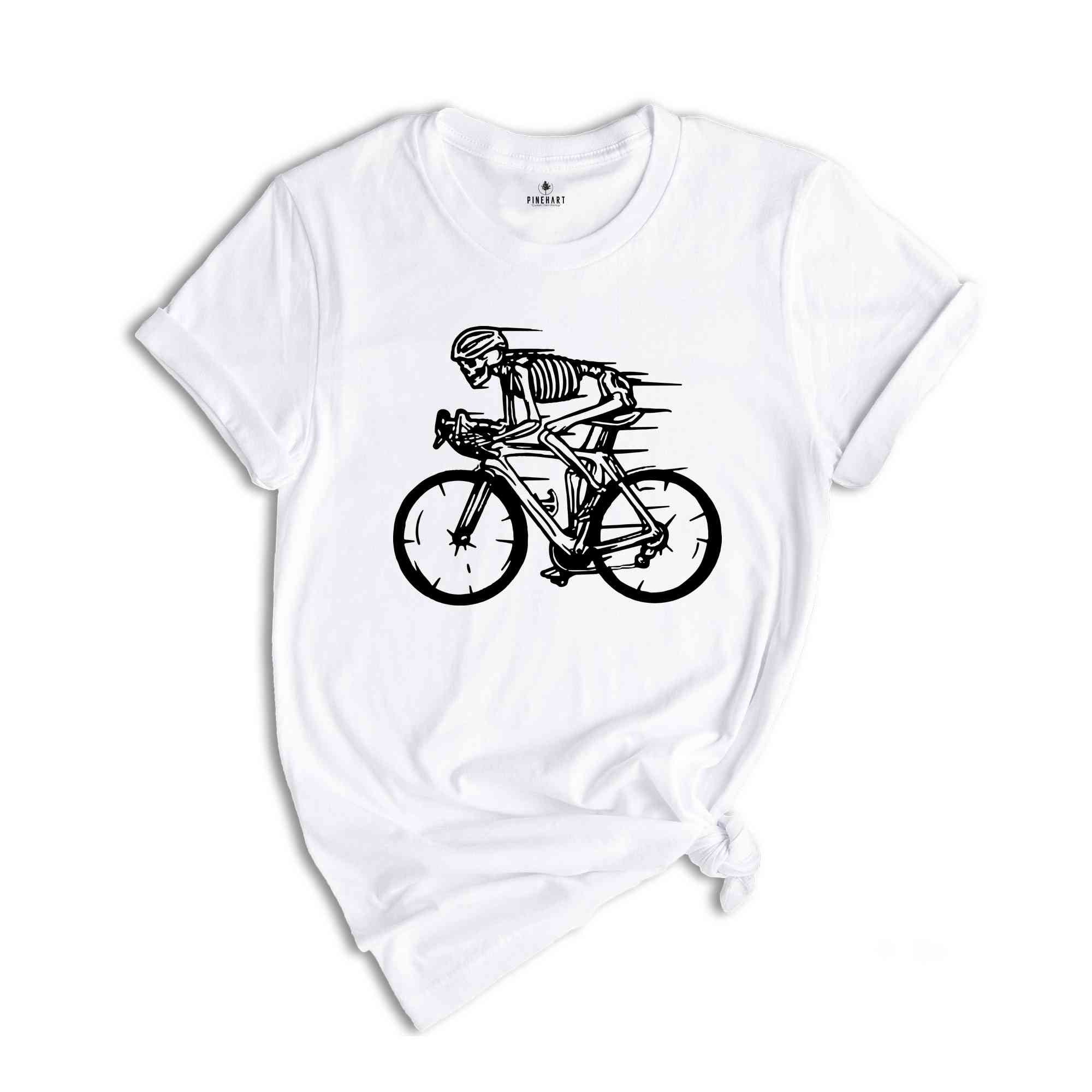 Skeleton Bike Shirt, Funny Bike T shirt, Skeleton Shirt, Race Bike Shirt, Bicycle Race Shirt, Funny Bicycle Tshirt, Cycling Shirt, Bike Gift