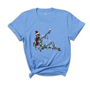 Skeleton Christmas Shirt, Skeleton Wine T-Shirt, Holiday Apparel, Funny Skeleton Shirt, Xmas Skeleton Shirt, Christmas Wine Shirt