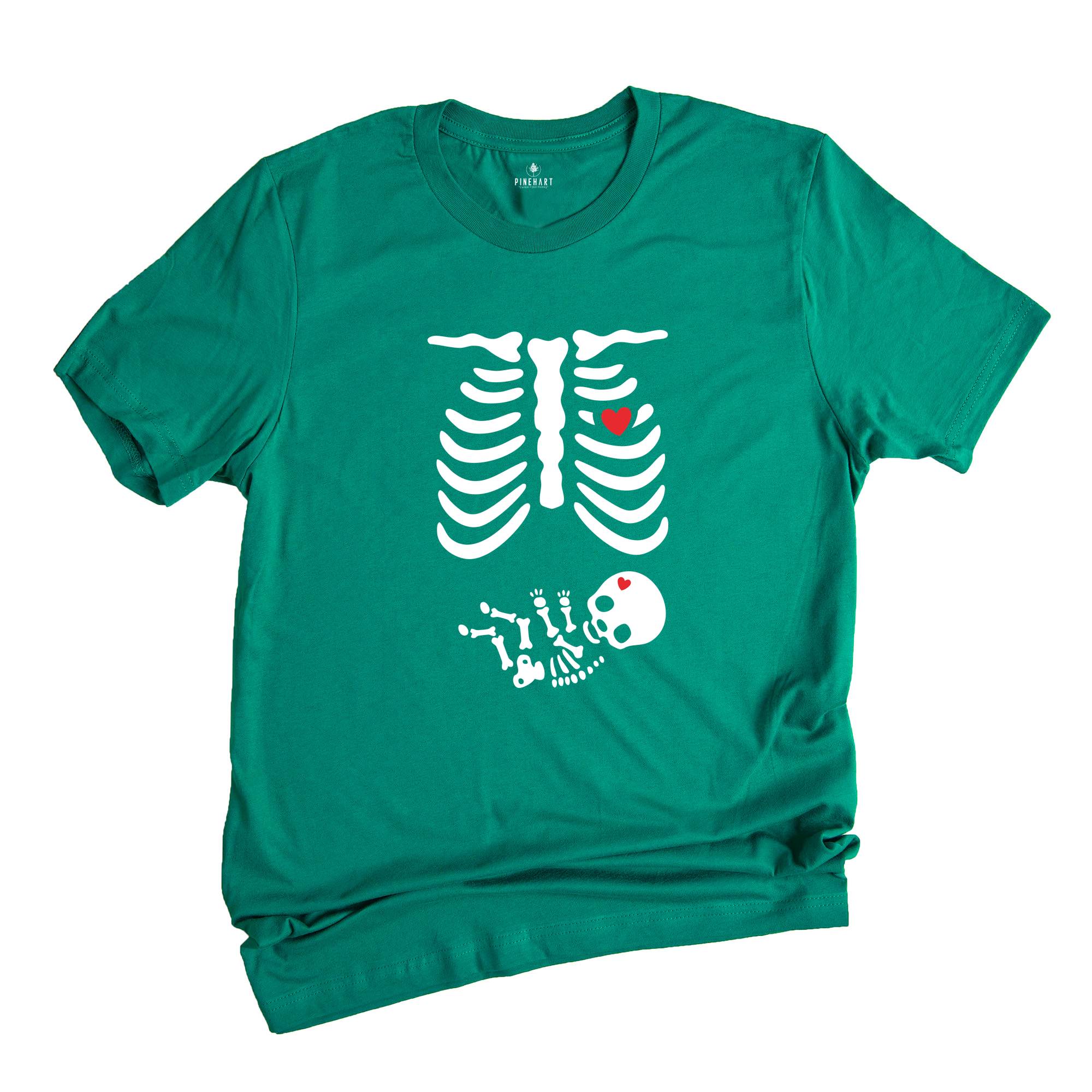 Skeleton Halloween Maternity Shirt, Funny Pregnancy Announcement 2026 TShirt, Spooky Pregnant Costume, New Mommy Tee, Fall Mama to Be Gift