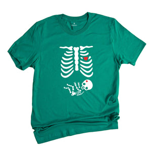 Skeleton Halloween Maternity Shirt, Funny Pregnancy Announcement 2026 TShirt, Spooky Pregnant Costume, New Mommy Tee, Fall Mama to Be Gift