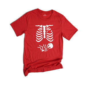 Skeleton Halloween Maternity Shirt, Funny Pregnancy Announcement 2026 TShirt, Spooky Pregnant Costume, New Mommy Tee, Fall Mama to Be Gift