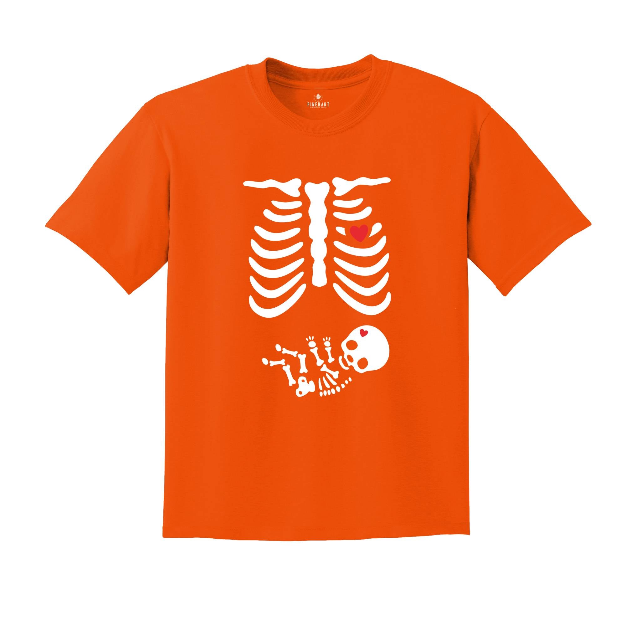 Skeleton Halloween Maternity Shirt, Funny Pregnancy Announcement 2026 TShirt, Spooky Pregnant Costume, New Mommy Tee, Fall Mama to Be Gift
