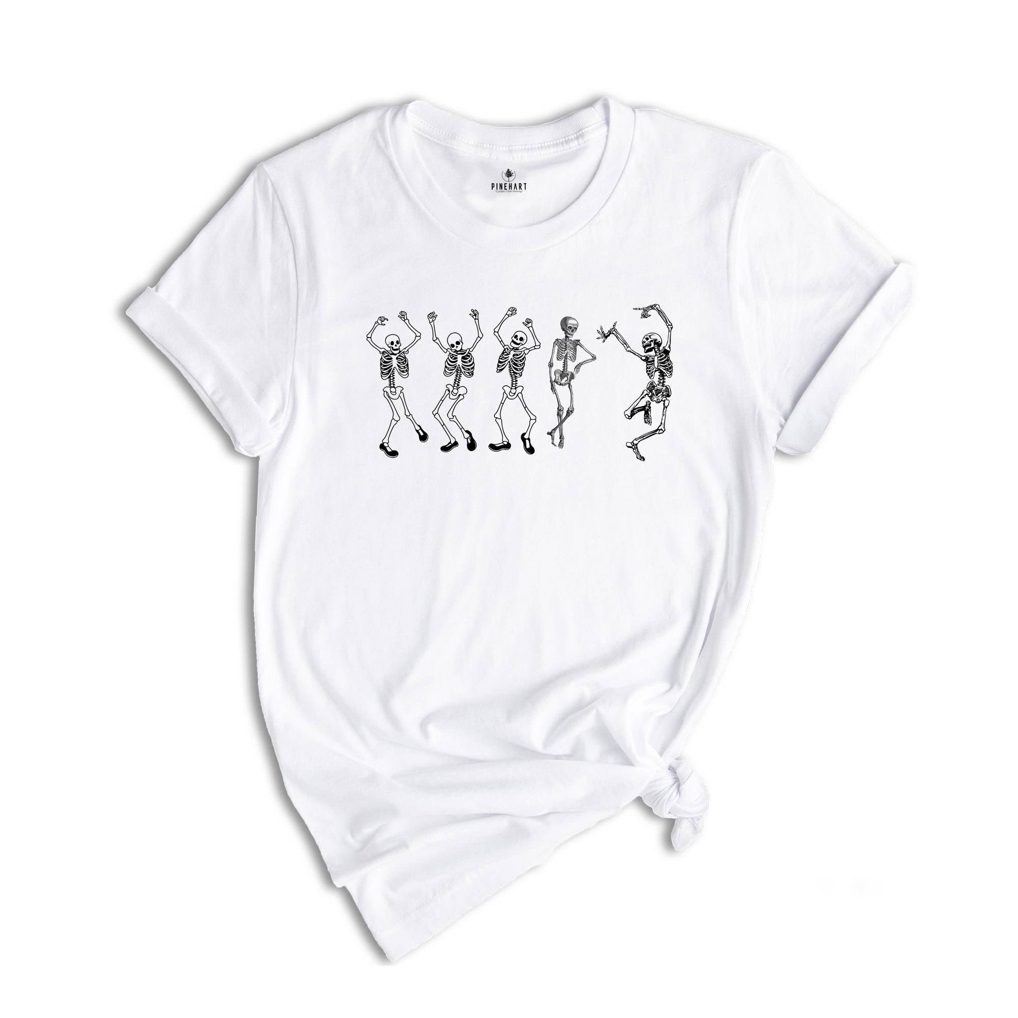 Skeleton Halloween Shirt, Vintage Funny Dancing Skeletons Shirt, Women Retro Halloween Tee, Fall Shirt, Spooky Season Shirt