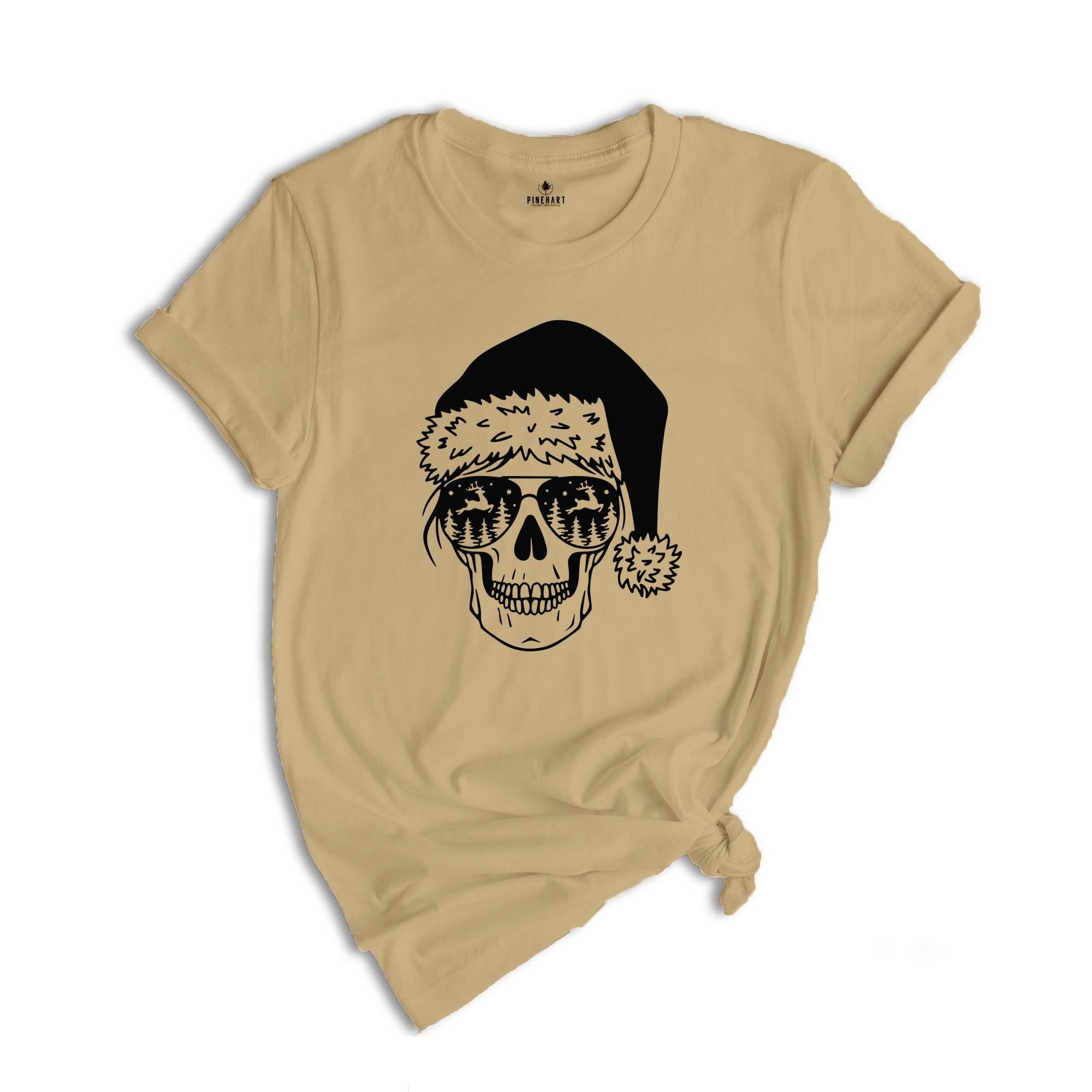 Skull Shirt, Christmas Skull, Christmas Gift, Santa Claus Shirt, Cute Christmas Shirt, Christmas Shirt, Holiday Shirt, Matching Shirt