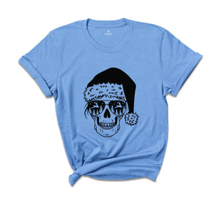 Skull Shirt, Christmas Skull, Christmas Gift, Santa Claus Shirt, Cute Christmas Shirt, Christmas Shirt, Holiday Shirt, Matching Shirt