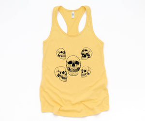 Skull Tank Top, Vintage Skull Tank Top, Skeleton Tank Top, Vintage Tank Top, Skulls Tank Top, Hippie Tank Top, Halloween Tank Top
