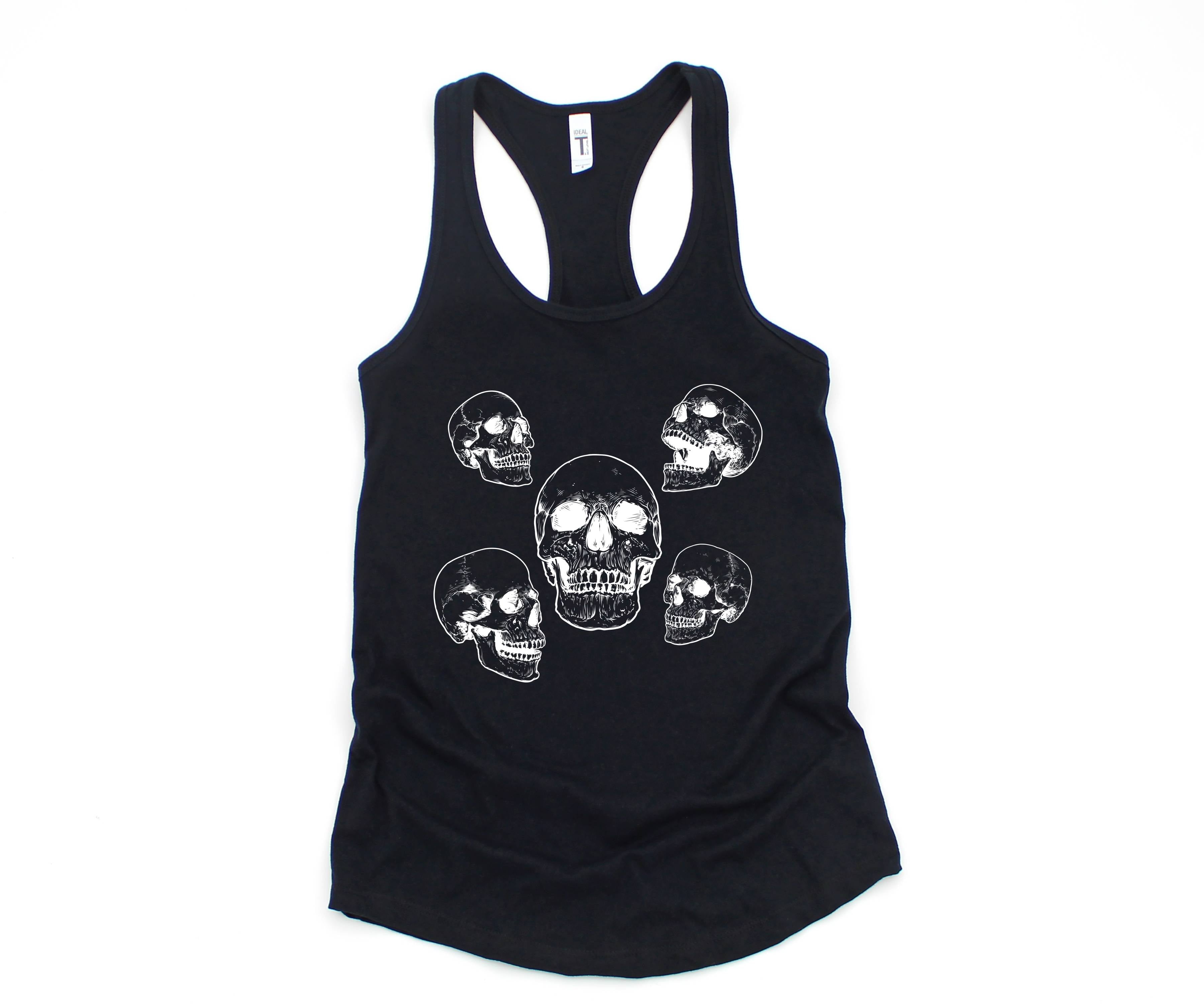 Skull Tank Top, Vintage Skull Tank Top, Skeleton Tank Top, Vintage Tank Top, Skulls Tank Top, Hippie Tank Top, Halloween Tank Top