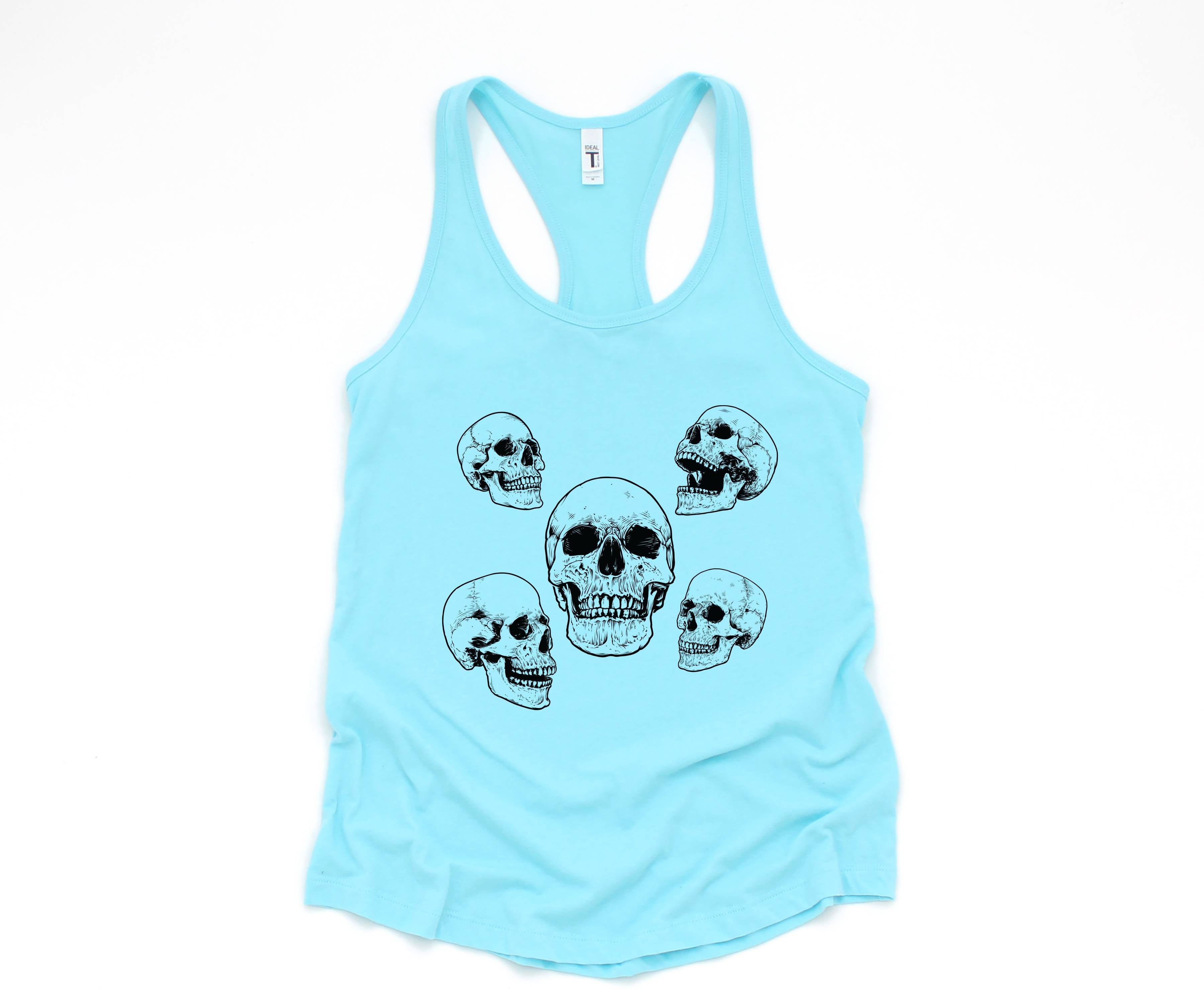 Skull Tank Top, Vintage Skull Tank Top, Skeleton Tank Top, Vintage Tank Top, Skulls Tank Top, Hippie Tank Top, Halloween Tank Top