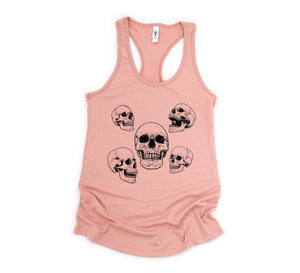 Skull Tank Top, Vintage Skull Tank Top, Skeleton Tank Top, Vintage Tank Top, Skulls Tank Top, Hippie Tank Top, Halloween Tank Top