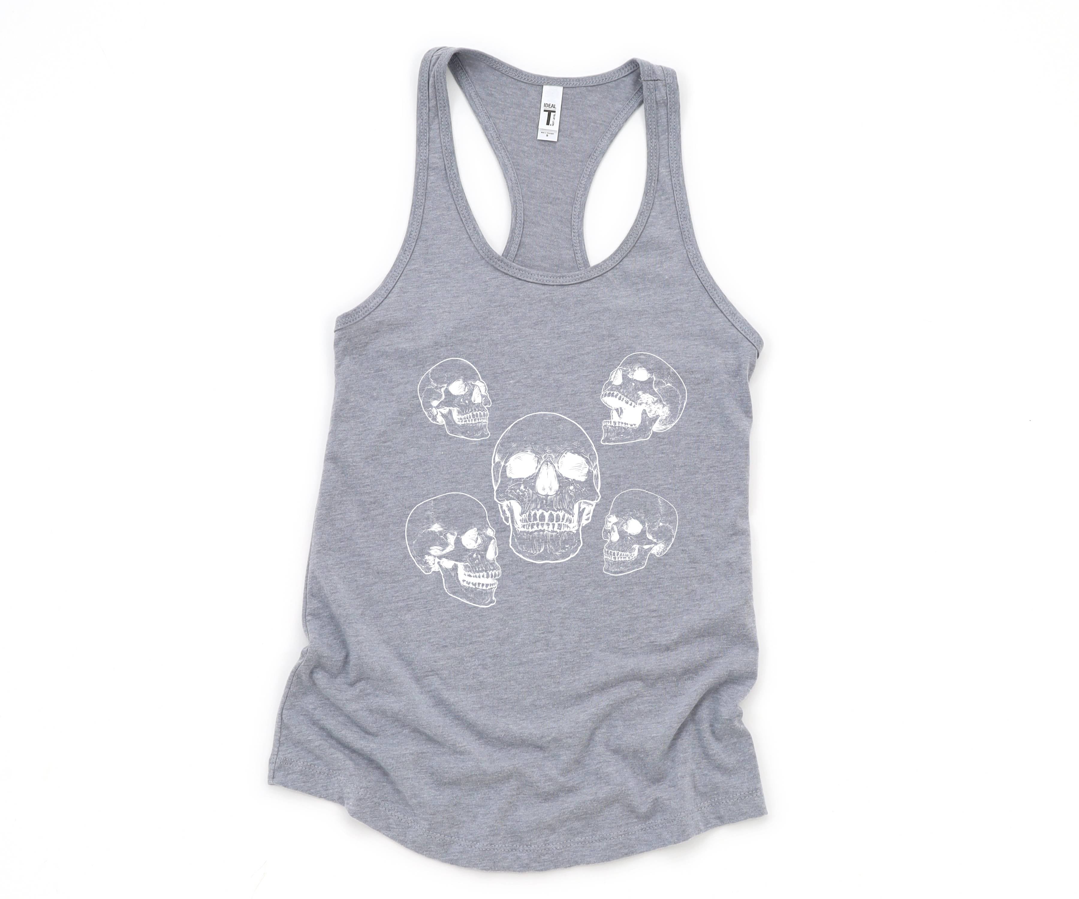 Skull Tank Top, Vintage Skull Tank Top, Skeleton Tank Top, Vintage Tank Top, Skulls Tank Top, Hippie Tank Top, Halloween Tank Top