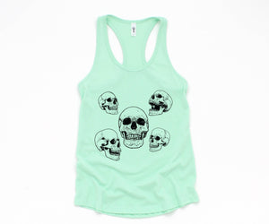 Skull Tank Top, Vintage Skull Tank Top, Skeleton Tank Top, Vintage Tank Top, Skulls Tank Top, Hippie Tank Top, Halloween Tank Top