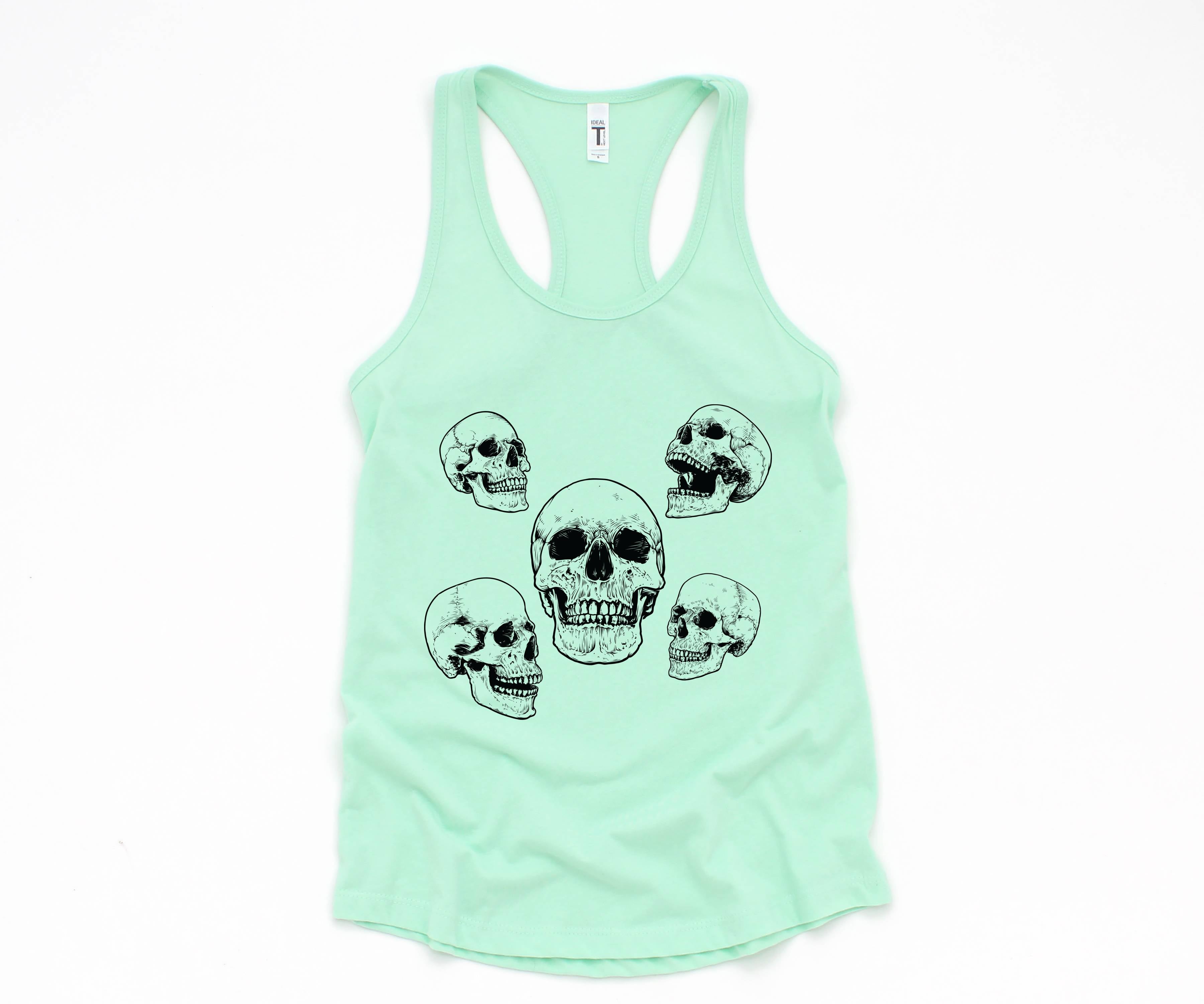 Skull Tank Top, Vintage Skull Tank Top, Skeleton Tank Top, Vintage Tank Top, Skulls Tank Top, Hippie Tank Top, Halloween Tank Top