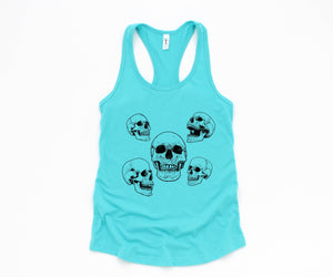 Skull Tank Top, Vintage Skull Tank Top, Skeleton Tank Top, Vintage Tank Top, Skulls Tank Top, Hippie Tank Top, Halloween Tank Top