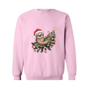 Sloth Christmas Sweatshirt, Slothmas Hoodie, Funny Sloth Sweater, Sloth Lover Gift, Cute Sloth Hoodie, Holiday Hoodie, Merry Hoodie