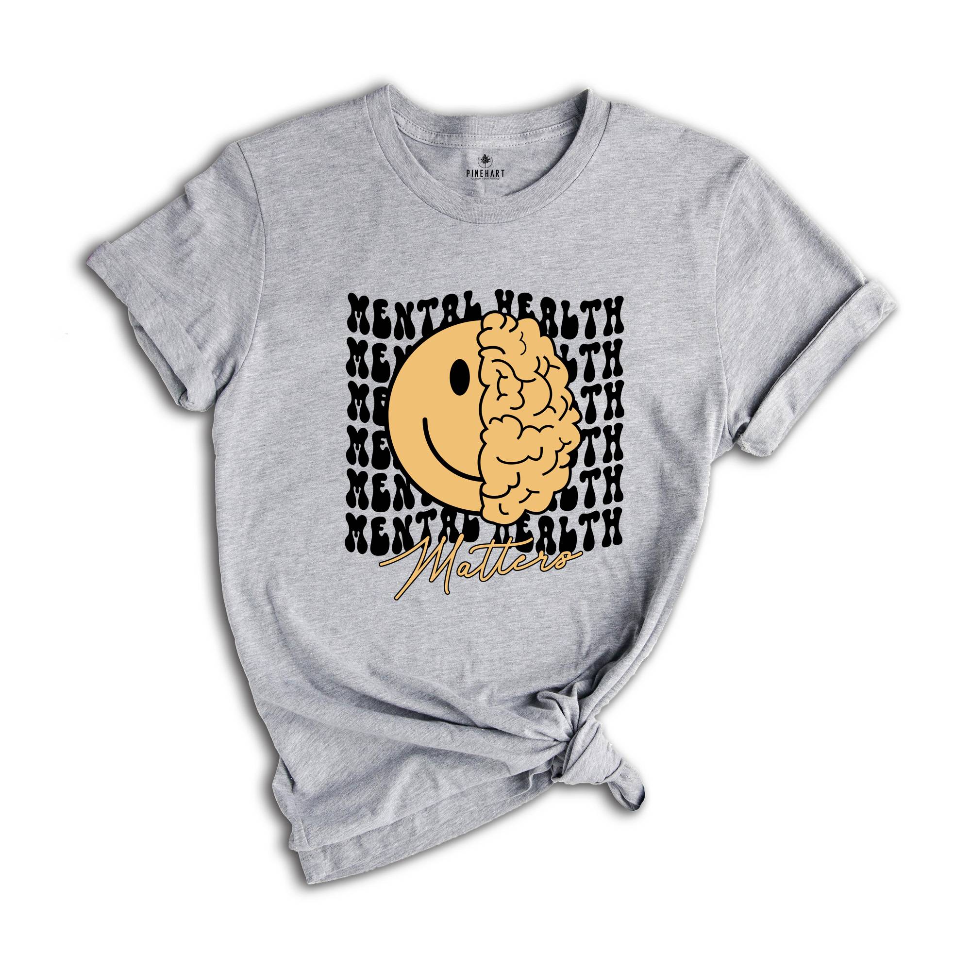 Smile Face Mental Health Shirts, Mental Health Matters Shirt, Funny Mental Health Awareness, Women Mental Health, Anxiety Shirt