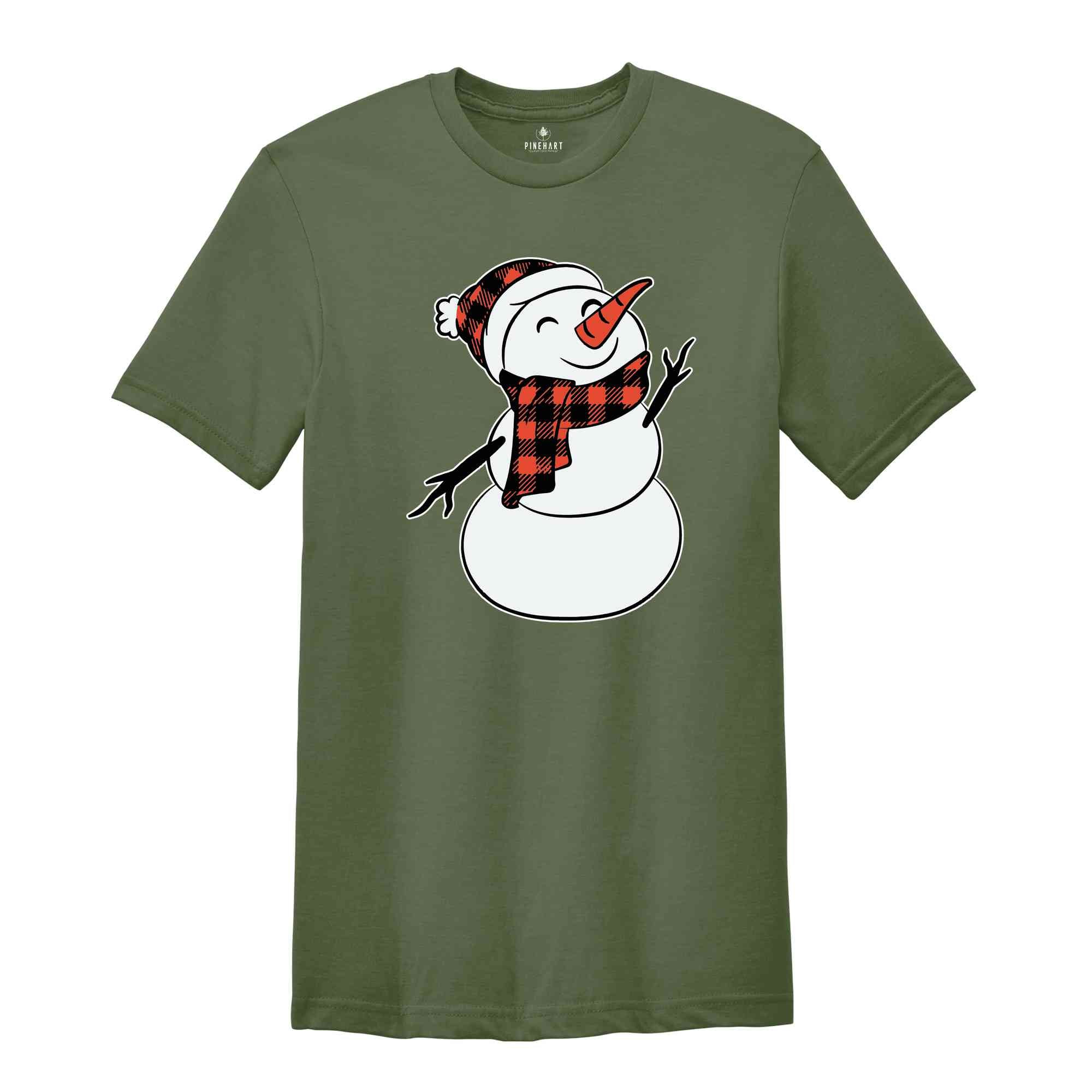Snowman Shirt, Christmas Snowman Shirt, Cute Snowman T-Shirt, Xmas Snowman Shirt, Santa Snowman Shirt, Holiday Shirt