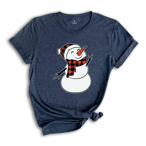 Snowman Shirt, Christmas Snowman Shirt, Cute Snowman T-Shirt, Xmas Snowman Shirt, Santa Snowman Shirt, Holiday Shirt